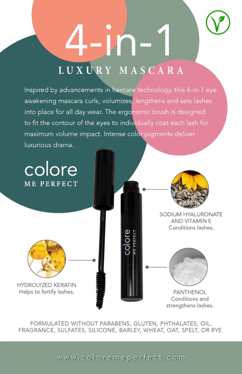 Colore Me Perfect 4-in-1 mascara product sheet
