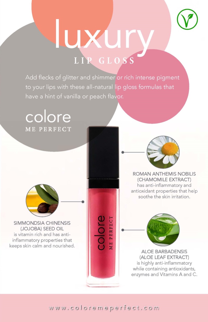 Colore Me Perfect luxury lip product sheet