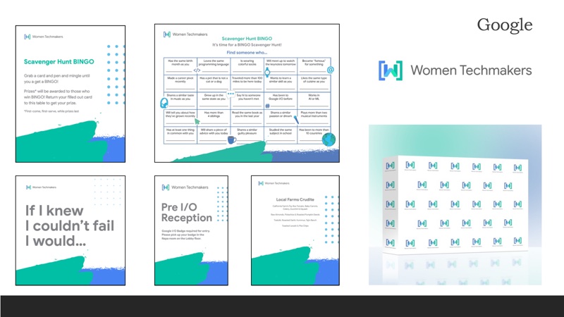 Google Women Techmakers event materials